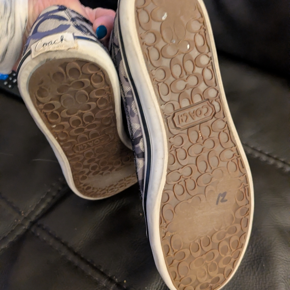 Coach Gray Patterned Sneakers - image 8